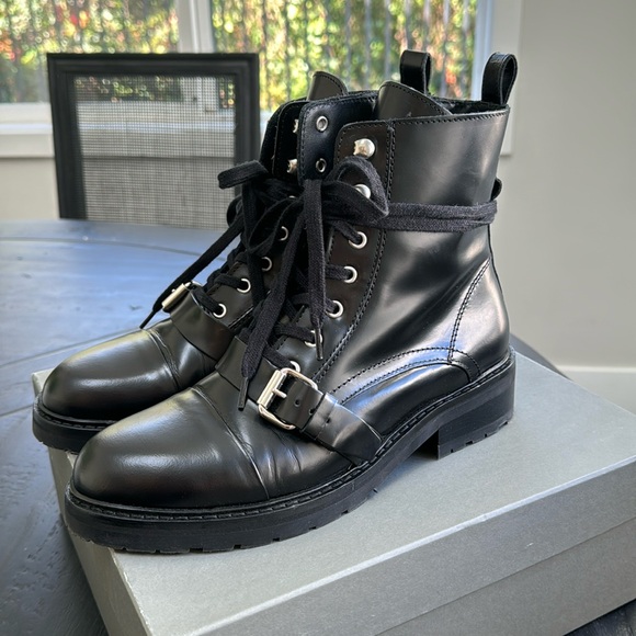 AllSaints Donita Leather Lug-Sole Boots - Picture 2 of 7